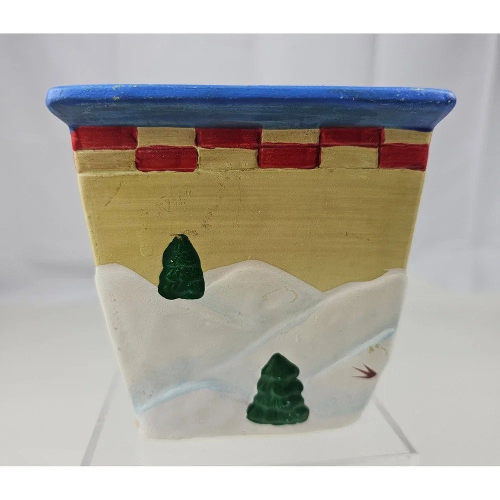 Laurie Korsgaden Christmas Moose Planter Vase Holiday‎ Decor Cute